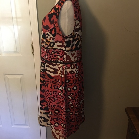 Cato leopard print dress 16. Colors great for fall. Lined, tank style. - Picture 4 of 8